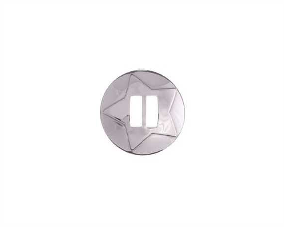 CONCHO POLISHED STAR ROUND SLOTTED SS 38MM