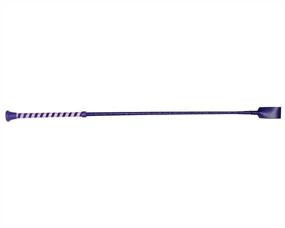 CROP PUPRLE NU-BUCK WITH  GLITTER HANDLE 24''
