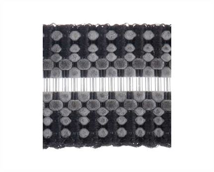 SHOE DOCTOR ELASTIC BUCKLE BLACK STYLE #1686 (PER L/MTR) 8MM