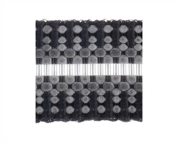 SHOE DOCTOR ELASTIC BUCKLE BLACK STYLE #1686 (PER L/MTR) 8MM