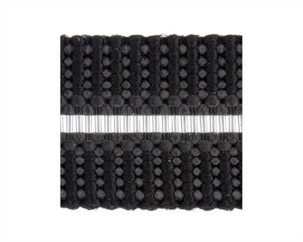 SHOE DOCTOR ELASTIC BUCKLE BLACK STYLE #1686 (PER L/MTR) 10MM