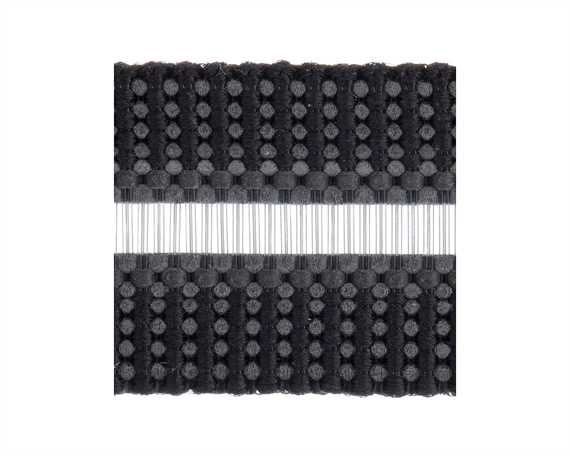 SHOE DOCTOR ELASTIC BUCKLE BLACK STYLE #1686 (PER L/MTR) 12MM