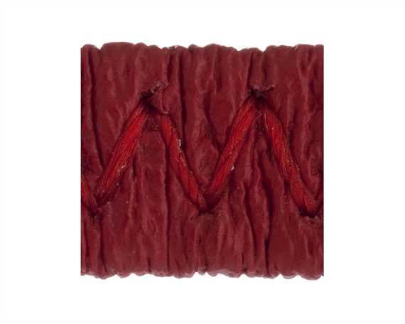 ELASTIC LEATHER COVERED RED (PER L/MTR) 6MM