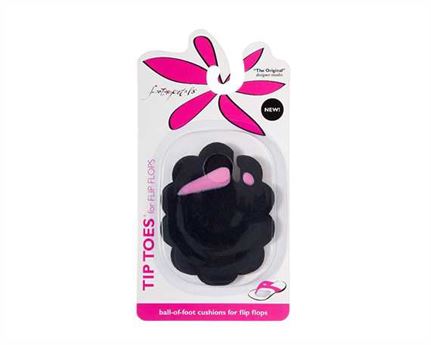 FOOT PETALS TIP TOES FOR FLIP FLOPS BLK PER PAIR