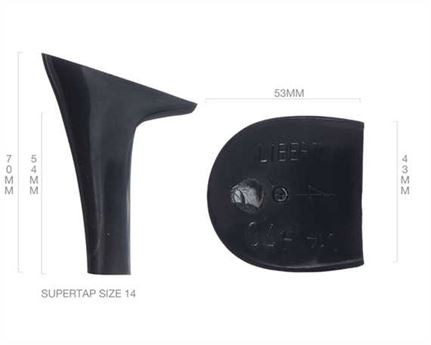 HEEL BLOCK BLACK CASALI ABS (70) LIBERTY 70MM (PAIR) BLACK