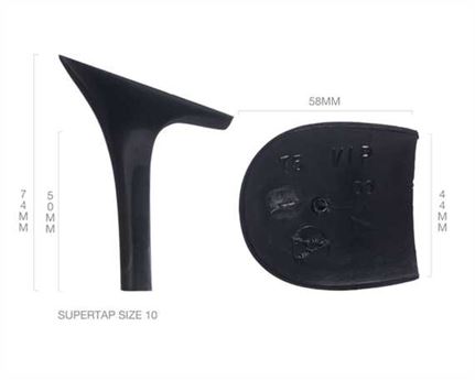 HEEL BLOCK BLACK CASALI ABS VIP 75MM (PAIR) BLACK