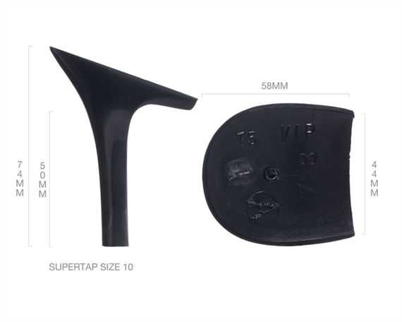 HEEL BLOCK BLACK CASALI ABS VIP 75MM (PAIR) BLACK