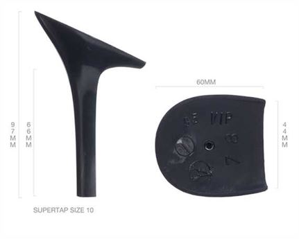 HEEL BLOCK BLACK CASALI ABS VIP 95MM (PAIR) BLACK