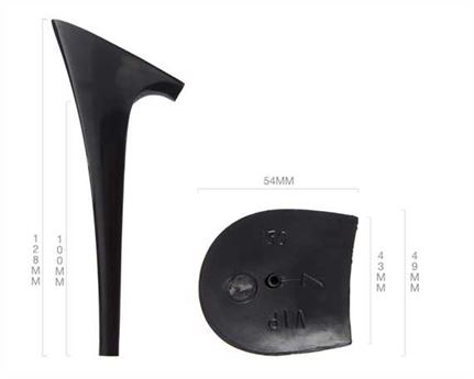 HEEL BLOCK BLACK CASALI ABS VIP 130MM (PAIR)