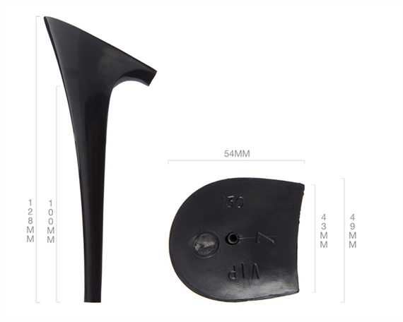 HEEL BLOCK BLACK CASALI ABS VIP 130MM (PAIR)