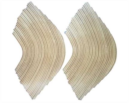 HEEL COVER VENEER SHAPES (PER PR)
