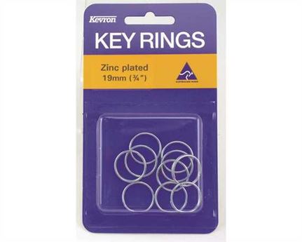 KEVRON KEYRING 19MM (3/4") PER 10 IN BLISTER PACK