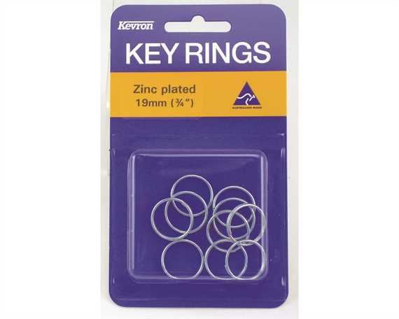 KEVRON KEYRING 19MM (3/4") PER 10 IN BLISTER PACK