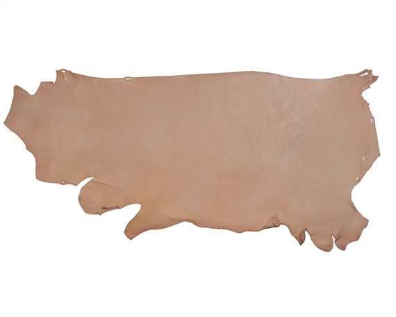 VEG SIDES MORGAN OAK 3.0MM NATURAL CRAFT USA STEER HIDE LEATHER.