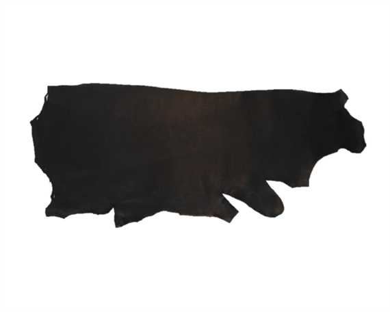 MORGAN OAK VEG HVY SEATSIDES 2.5MM BLACK USA STEER HIDE LEATHER