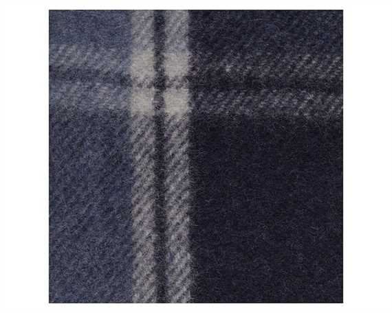 FABRIC 80% WOOL RUG LINING RAF BLUE CHECK RFL56 183CM WIDE PER L/M