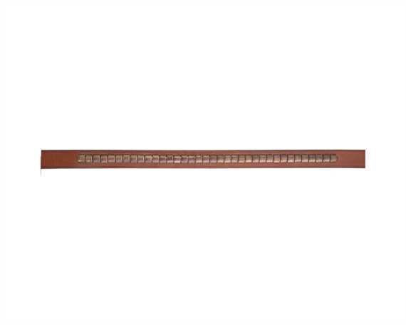 BRASS CLINCHES ON NUT BROWN LEATHER 10MM