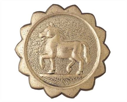 ORNAMENT BRASS HARNESS HORSE PATTERNED 25MM