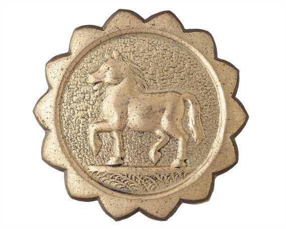 ORNAMENT BRASS HARNESS HORSE PATTERNED 25MM