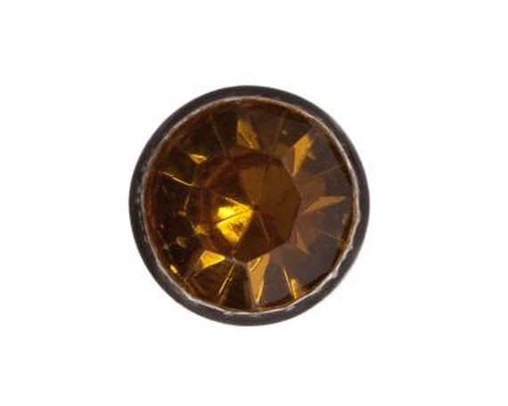 ORNAMENT CRYSTAL AMBER 7MM PKT 10
