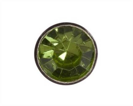 ORNAMENT CRYSTAL LIGHT GREEN 5MM PKT 10