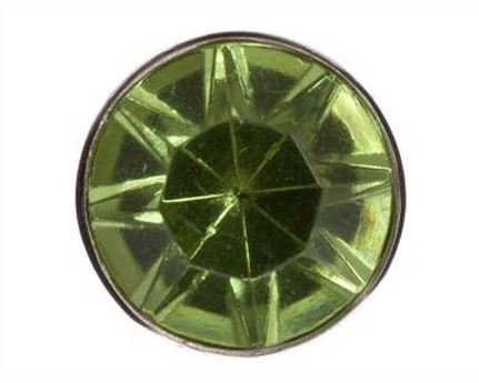 ORNAMENT CRYSTAL LIGHT GREEN 10MM PKT 10