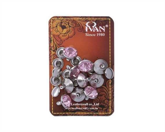 ORNAMENT CRYSTAL LIGHT PINK 10MM PKT 10