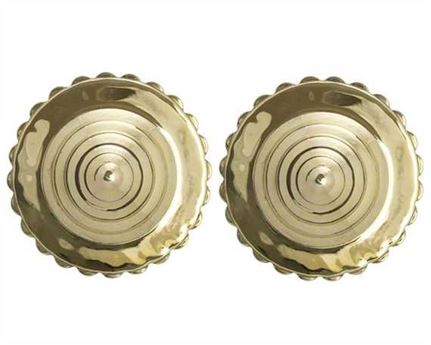ROSETTE BEEHIVE  PR SCALLOPED EDGE BRASS 75MM