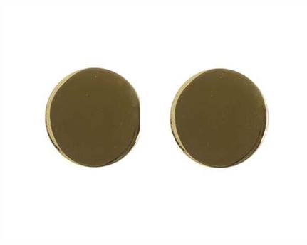 ROSETTE PLAIN FLAT 25MM 12MM LOOP ON BACK BRASS