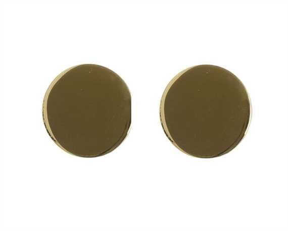ROSETTE PLAIN FLAT 25MM 12MM LOOP ON BACK BRASS