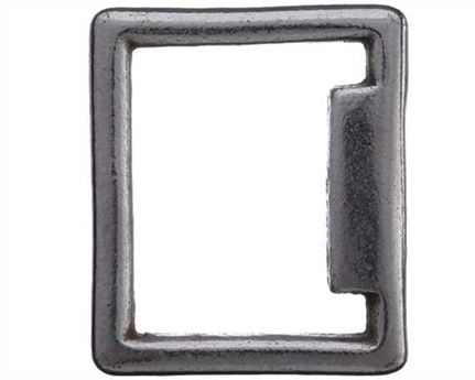 SQUARE STOP ENGLISH NICKEL PLATE 25MM X 32MM