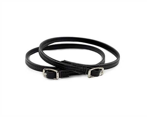 SHOE DOCTOR STRAP FOR SHOE BUCKLE NICKEL PLATE BLACK 7MM