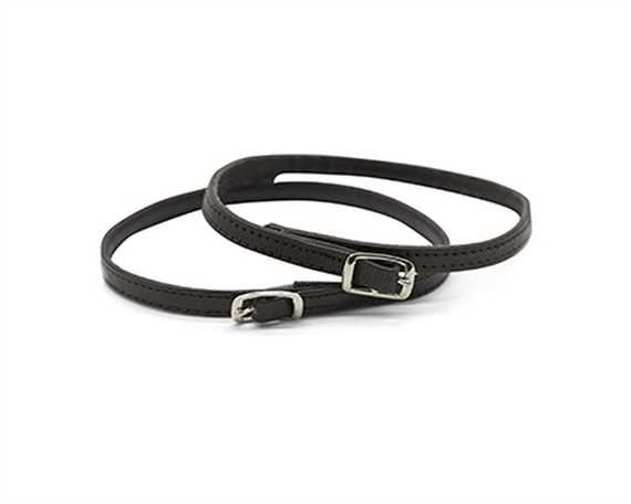SHOE DOCTOR STRAP FOR SHOE BUCKLE NICKEL PLATE DARK BROWN 7MM