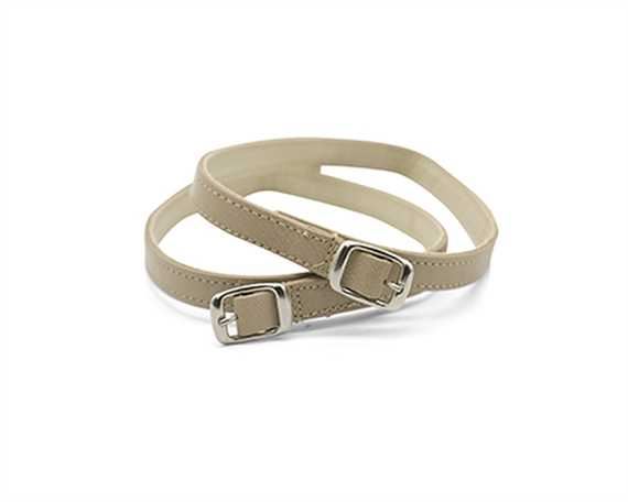 SHOE DOCTOR STRAP FOR SHOE BUCKLE NICKEL PLATE BEIGE 10MM