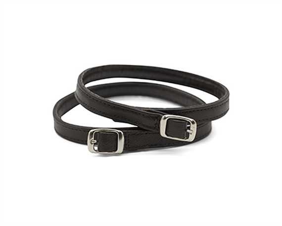 SHOE DOCTOR STRAP FOR SHOE BUCKLE NICKEL PLATE DARK BROWN 10MM