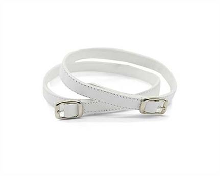 SHOE DOCTOR STRAP FOR SHOE BUCKLE NICKEL PLATE WHITE 10MM