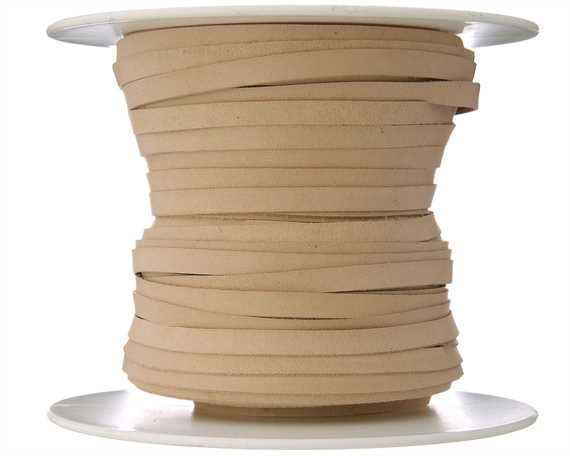 KANGAROO LACING FLAT 4.7MM NATURAL 50M ROLL AUSTRALIAN MADE