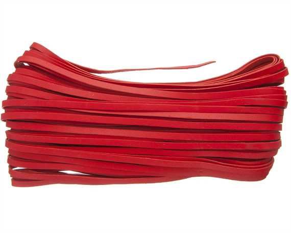 KANGAROO LACING FLAT 3MM RED 20M HANK AUSTRALIAN MADE