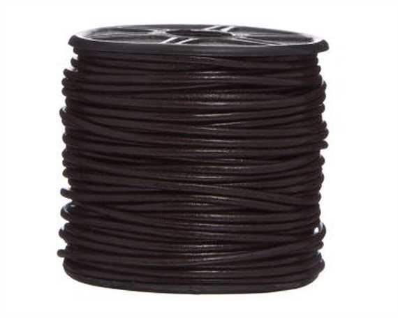 ROUND LEATHER THONGING 1.5MM #003 RED BROWN 25M SPOOL