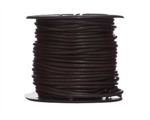 ROUND LEATHER THONGING 2MM #003 RED BROWN 25M SPOOL
