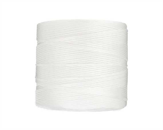 THREAD POLY BRAID,6 CORD NAT/WHITE ON 500GM SPOOLS.