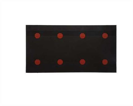 TOPY HEELING SHEET RED DOT (4PAIRS) 8MM BROWN