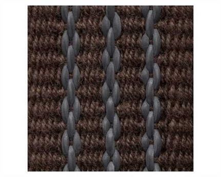 WEBBING COTTON STITCHED REIN (PER L/MTR) BROWN 25MM
