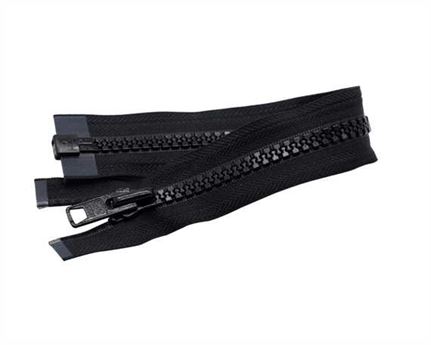 ZIP OPEN END #10 VISLON H'DUTY BLACK 66 CM
