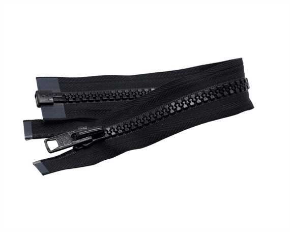 ZIP OPEN END #10 VISLON H'DUTY BLACK 85 CM