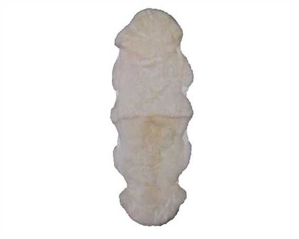 SHEEP RUG HAIR SEWN DOUBLE LENGTH WHITE