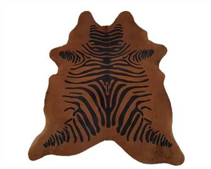 HAIR ON HIDE ZEBRA BLACK/BROWN PRINT  (rug pictured sent)