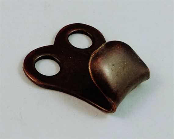 SHOE DOCTOR BOOT HOOK 2 HOLE PLATE LARGE ANTIQUE