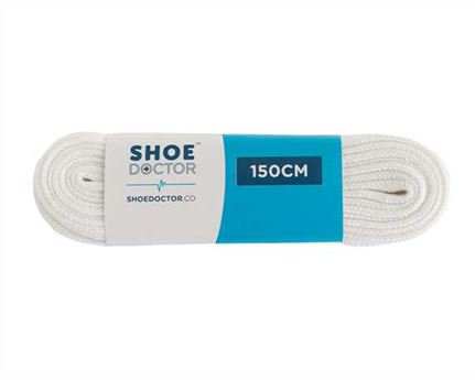  SHOE DOCTOR 150CM FLAT FOOTY LACE WHITE