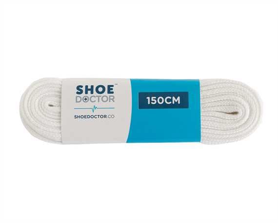  SHOE DOCTOR 150CM FLAT FOOTY LACE WHITE